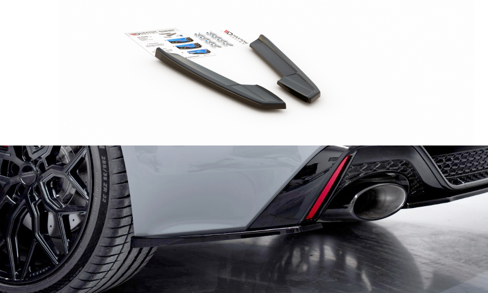 Heck Ansatz Flaps Diffusor V.1 für Audi RS6 C8 / RS7 C8 schwarz matt
