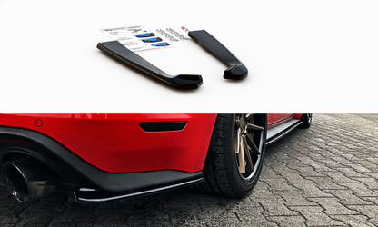 Heck Ansatz Flaps Diffusor für Ford Mustang Mk. 6 Facelift schwarz matt