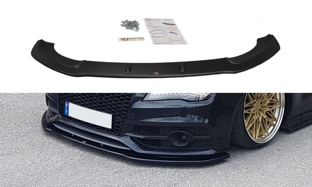 Front Ansatz V.2 für Audi A7 Mk1 S-Line schwarz Hochglanz