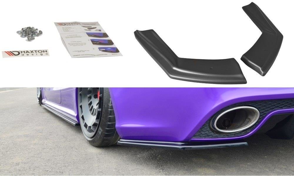 Heck Ansatz Flaps Diffusor für Audi RS5 8T / 8T FL schwarz matt