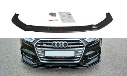 Front Ansatz für  V.1 Audi S3 / A3 S-Line 8V FL  schwarz Hochglanz