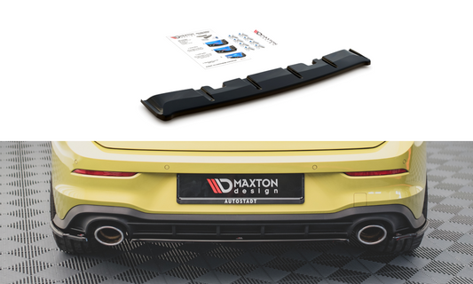 Mittlerer Diffusor Heck Ansatz für Volkswagen Golf 8 GTI Clubsport schwarz Hochglanz