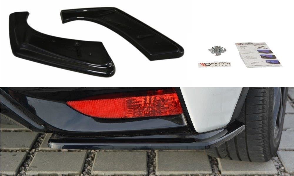 Heck Ansatz Flaps Diffusor für Honda Civic Mk9 Facelift Carbon Look