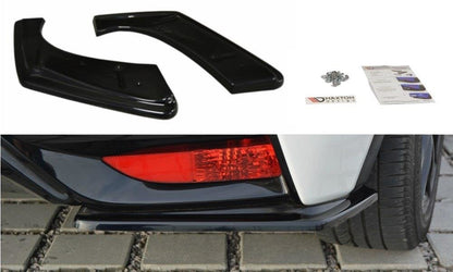 Heck Ansatz Flaps Diffusor für Honda Civic Mk9 Facelift Carbon Look