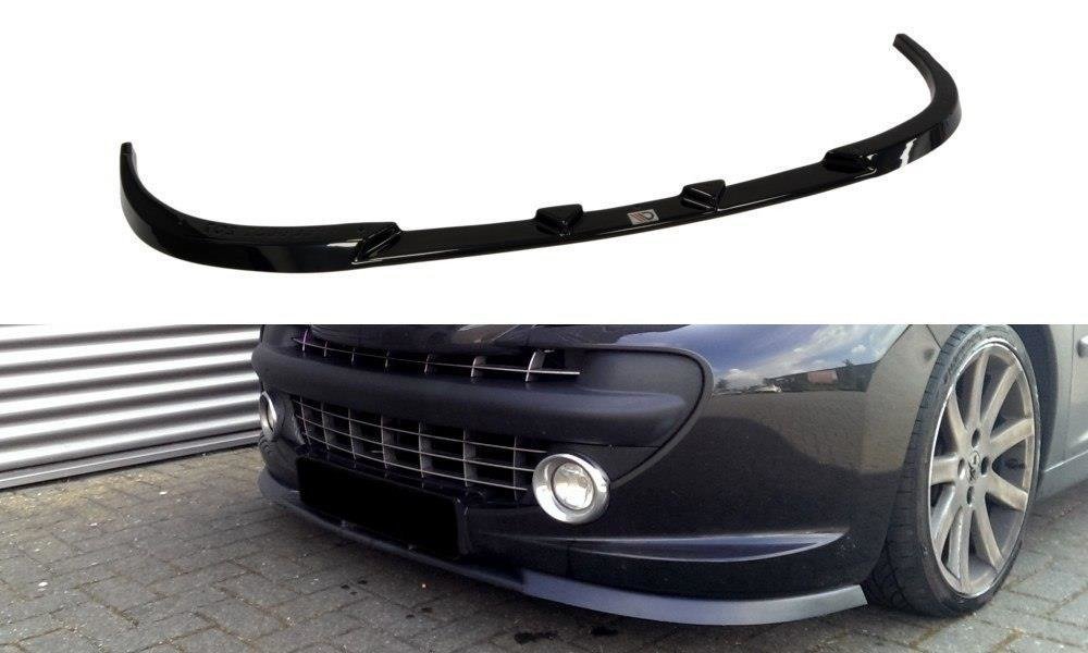 Front Ansatz für PEUGEOT 207 vor Facelift schwarz matt