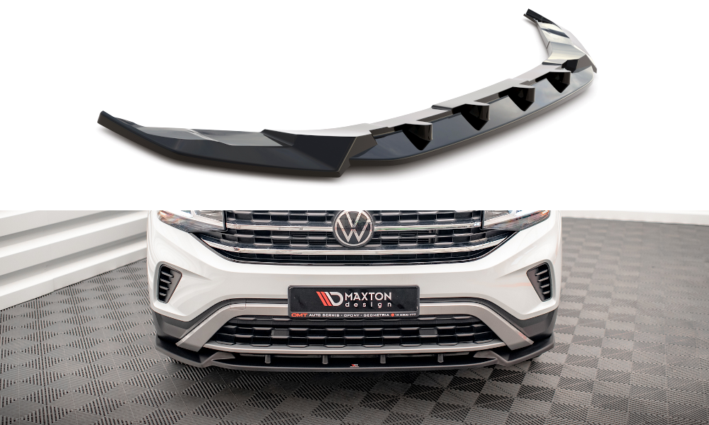 Front Ansatz V.1 für Volkswagen Atlas Cross Sport schwarz Hochglanz
