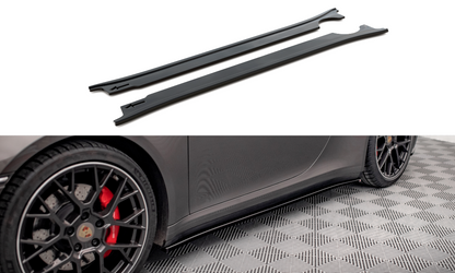 Seitenschweller Ansatz für Porsche 911 Carrera 4S 992 Carbon Look