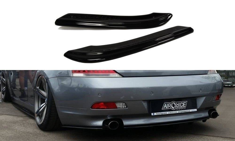 Heck Ansatz Flaps Diffusor für BMW 6er E63 / E64 (vor Facelift) Carbon Look
