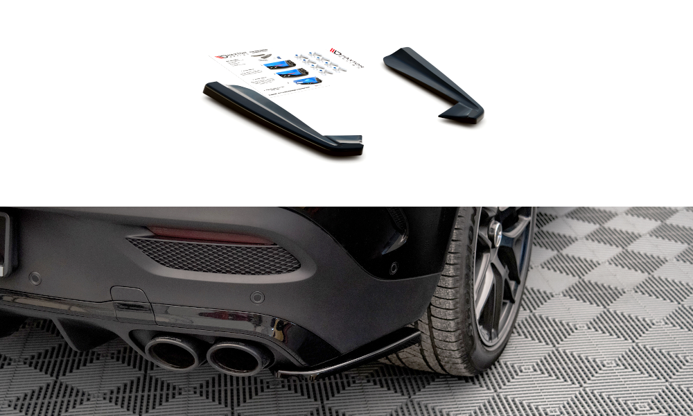 Heck Ansatz Flaps Diffusor für Mercedes-AMG GLE Coupe C167 schwarz matt