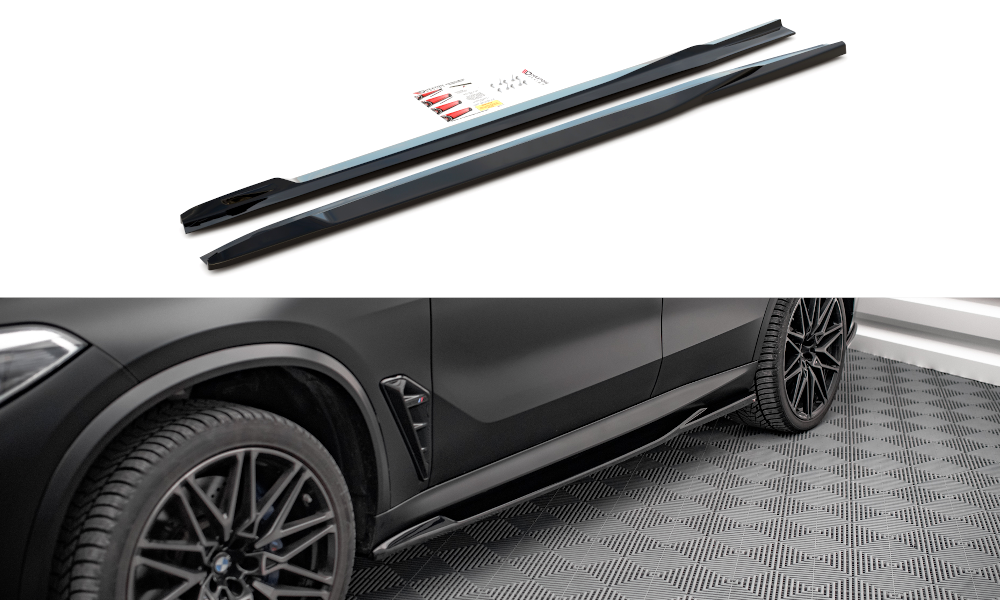 Seitenschweller Ansatz für BMW X5M F95 Carbon Look
