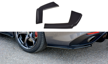 Heck Ansatz Flaps Diffusor für ALFA ROMEO GIULIA VELOCE  schwarz matt