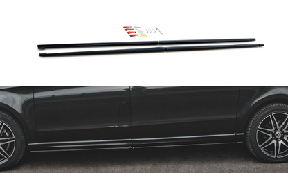 Seitenschweller Ansatz für Mercedes-Benz V-Klasse Long AMG-Line W447 Facelift schwarz matt