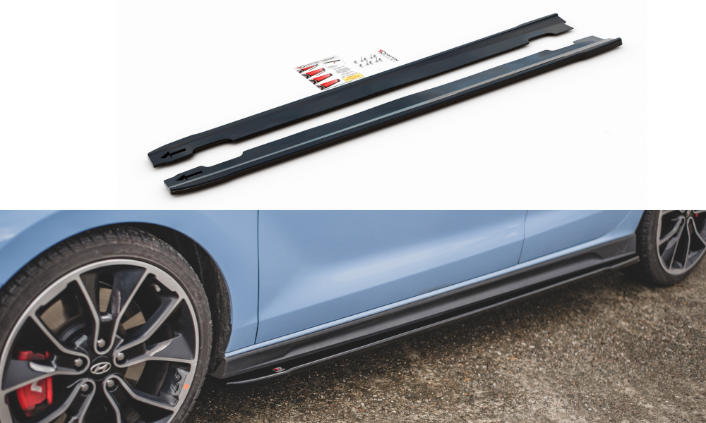 Seitenschweller Ansatz für V.4 Hyundai I30 N Mk3 / Mk3 FL Hatchback/ Fastback Carbon Look