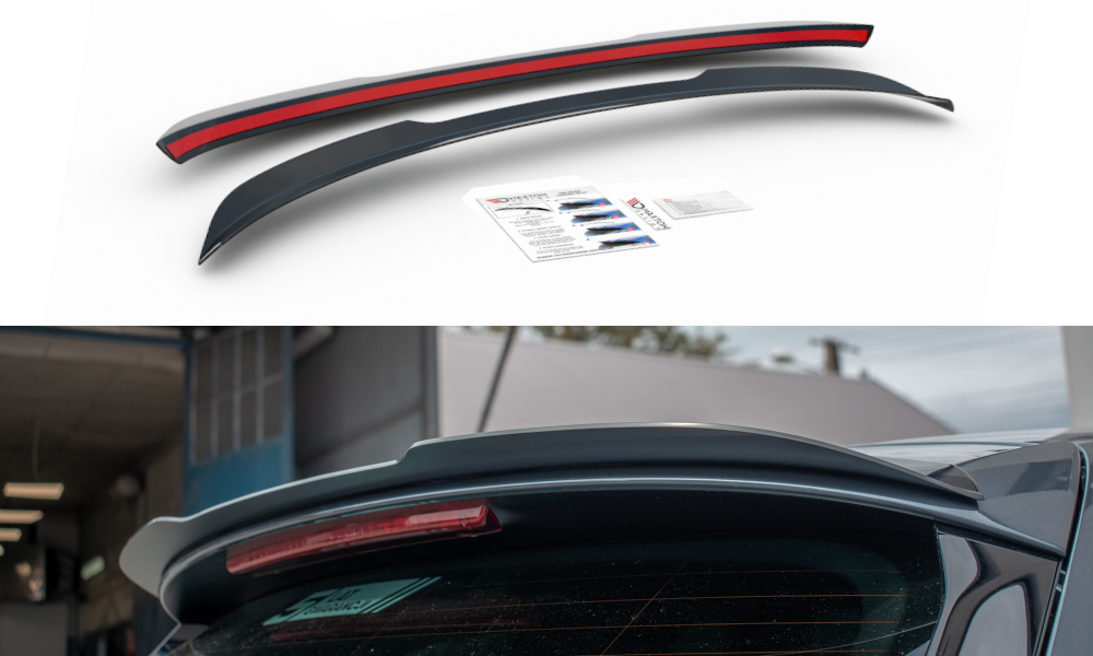 Spoiler CAP für Seat Leon Mk3 Cupra ST Facelift Carbon Look