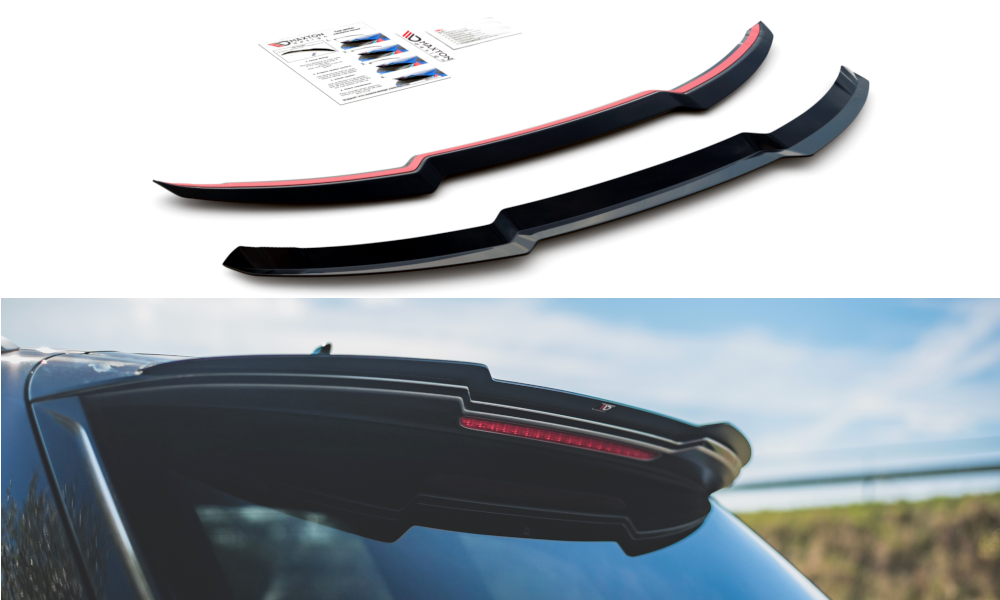 Spoiler CAP für Audi SQ7 / Q7 S-Line Mk. 2 schwarz Hochglanz