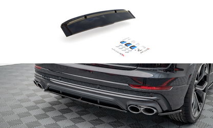 Mittlerer Diffusor Heck Ansatz DTM Look für Audi SQ8 Mk1 schwarz matt