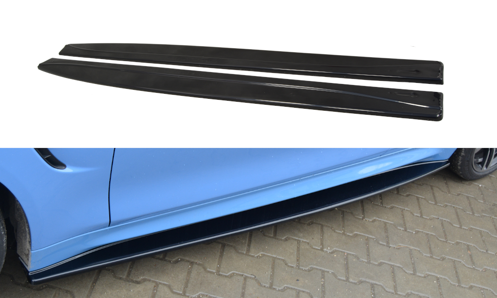 Seitenschweller Ansatz für BMW M4 F82 schwarz matt