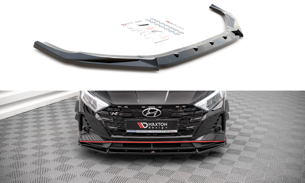 Front Ansatz V.2 für Hyundai I20 N Mk3 schwarz Hochglanz