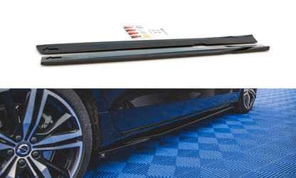 Seitenschweller Ansatz für V.1 für Volvo S60/V60 R-Design Mk3 Carbon Look