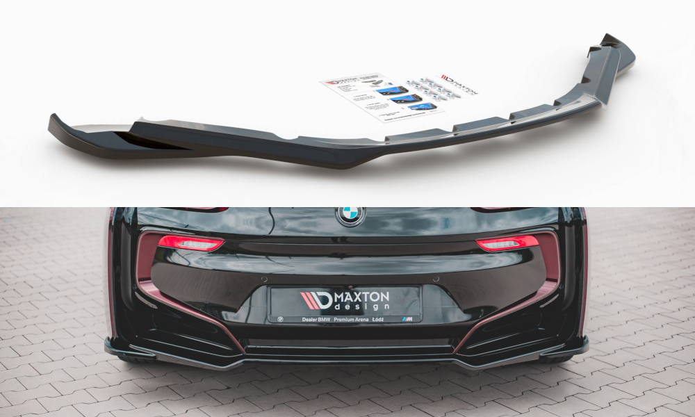 Mittlerer Diffusor Heck Ansatz für BMW i8 Carbon Look