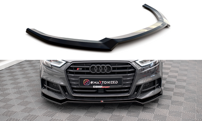 Front Ansatz V.2 für Audi S3 Sportback 8V Facelift schwarz Hochglanz