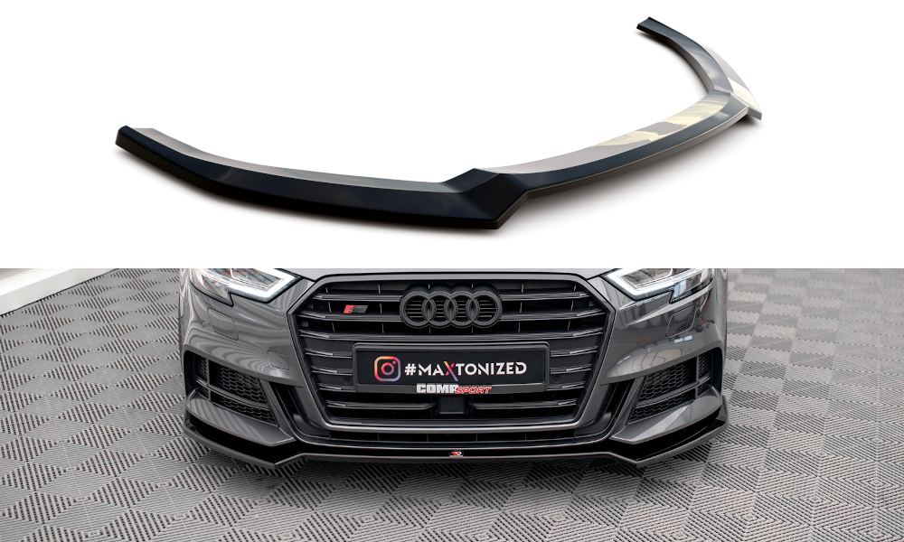 Front Ansatz V.2 für Audi S3 Sportback 8V Facelift Carbon Look