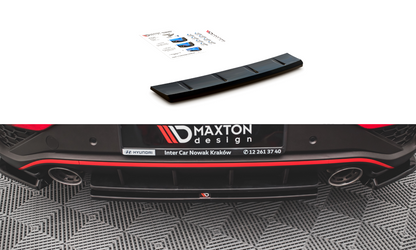 Mittlerer Diffusor Heck Ansatz für Hyundai I30 N Hatchback Mk3 Facelift schwarz Hochglanz