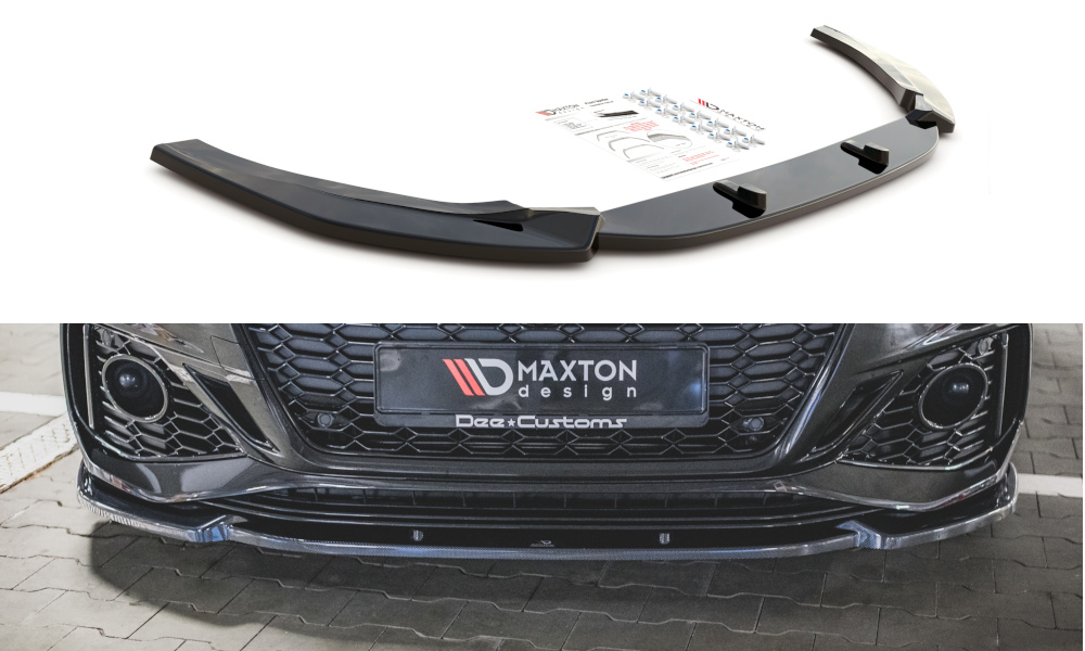 Front Ansatz V.2 für Audi RS5 F5 Facelift schwarz Hochglanz