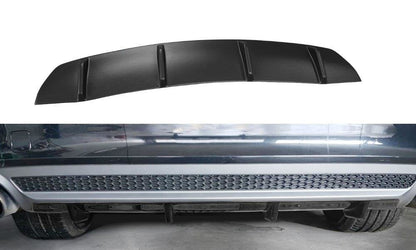 Diffusor Heck Ansatz für Audi A7 Mk1 S-Line schwarz Hochglanz