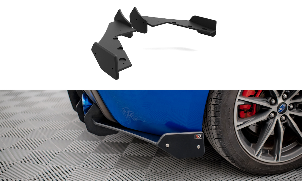 Street Pro Heck Ansatz Flaps Diffusor +Flaps für Subaru BRZ Mk1 Facelift schwarz Hochglanz