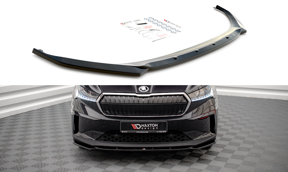 Front Ansatz V.3 für Skoda Enyaq iV schwarz matt