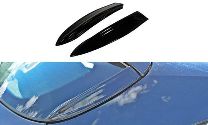 HECK SEITE Spoiler CAP für OPEL ASTRA H (FOR OPC / VXR) schwarz matt