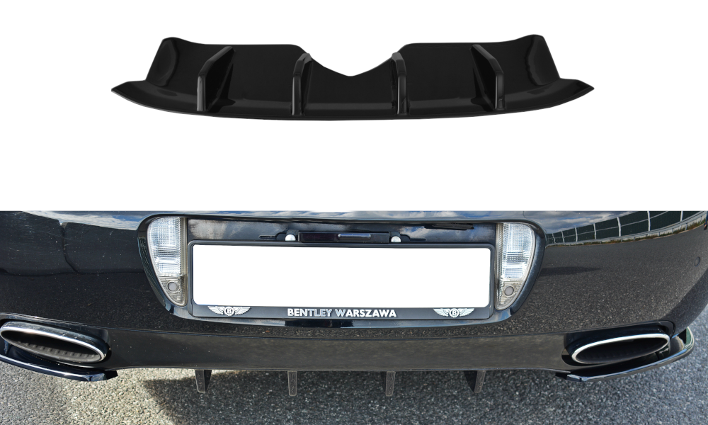 Diffusor Heck Ansatz für BENTLEY CONTINENTAL GT Carbon Look
