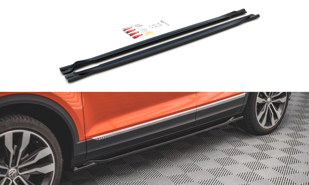 Seitenschweller Ansatz für Volkswagen T-Roc Mk1 Carbon Look