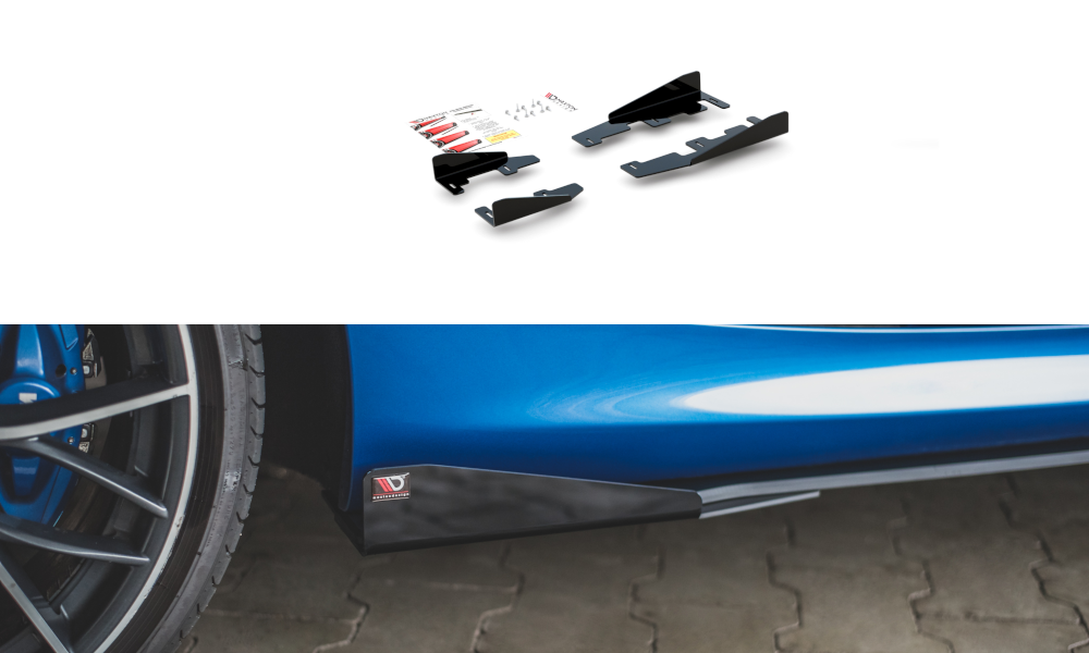 Side Flaps BMW 1er F21 M135i / M140i / M-Paket schwarz Hochglanz