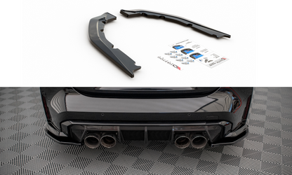 Heck Ansatz Flaps Diffusor für BMW M4 G82 Carbon Look