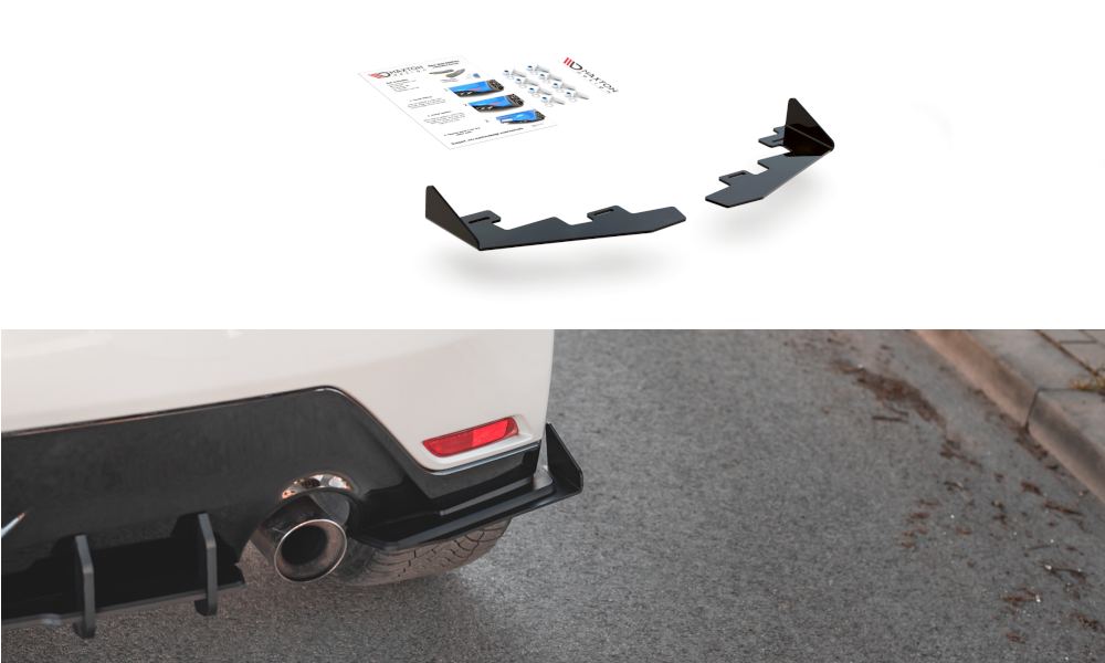 Hintere Seiten Flaps für Toyota GR Yaris Mk4 schwarz Hochglanz