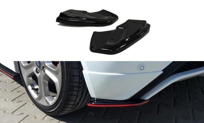 Heck Ansatz Flaps Diffusor für FORD FIESTA MK7 ST / STLINE / ZETEC S FACELIFT schwarz matt