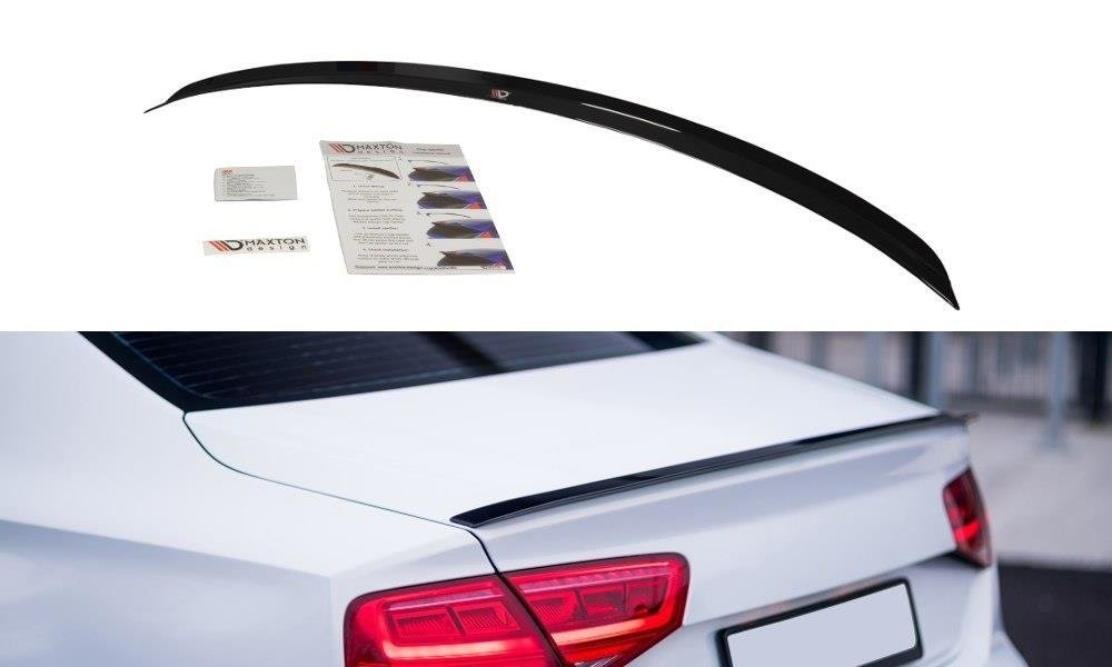 Spoiler CAP für Audi A8 D4 schwarz Hochglanz