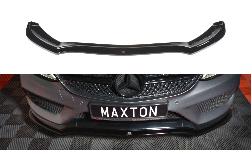 Front Ansatz V.1 für MERCEDES- BENZ C-KLASSE W205 COUPE AMG-LINE schwarz matt