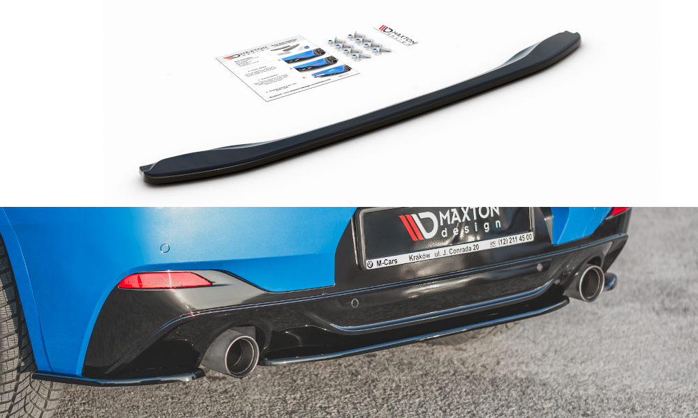 Mittlerer Diffusor Heck Ansatz für BMW X2 F39 M-Paket schwarz matt