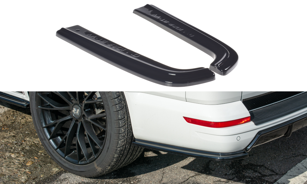 Heck Ansatz Flaps Diffusor für Volkswagen T6 schwarz matt