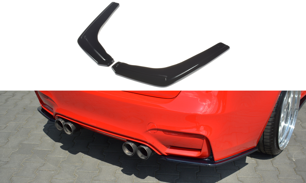 Heck Ansatz Flaps Diffusor V.1 für BMW M3 F80 Carbon Look
