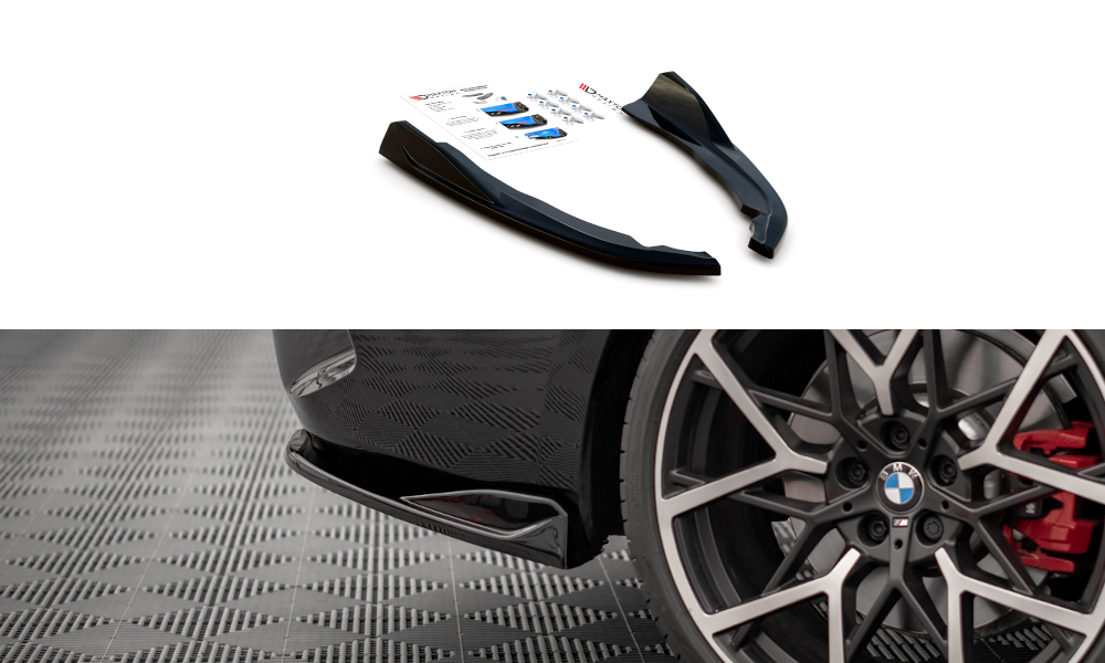 Heck Ansatz Flaps Diffusor V.2 für BMW 4er M-Paket G22 Carbon Look