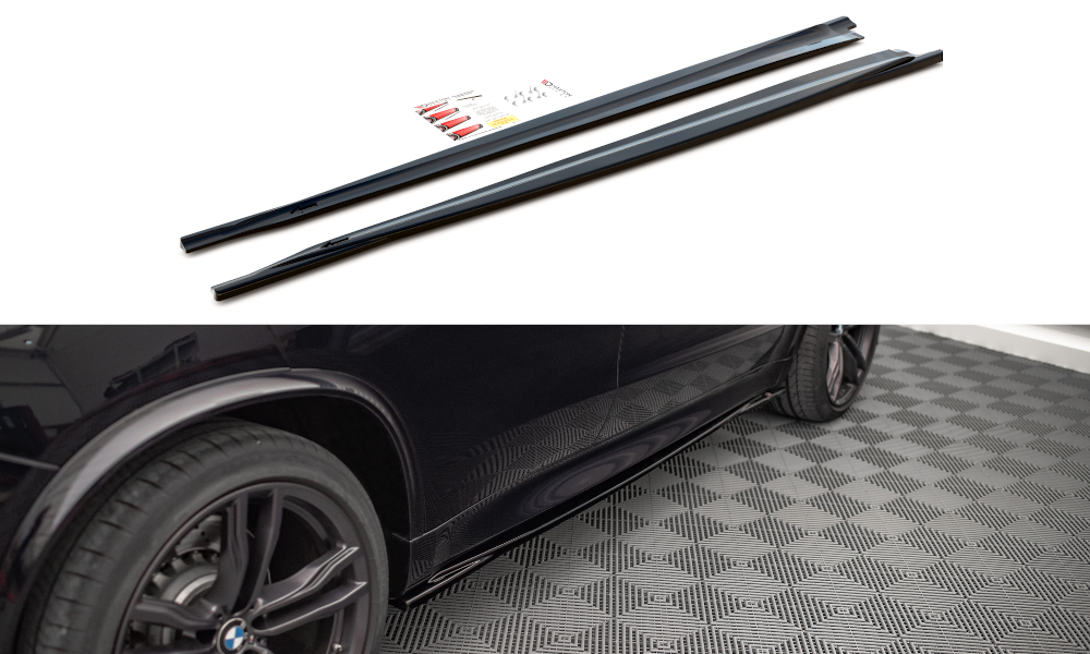 Seitenschweller Ansatz für BMW X5 M F15 schwarz matt