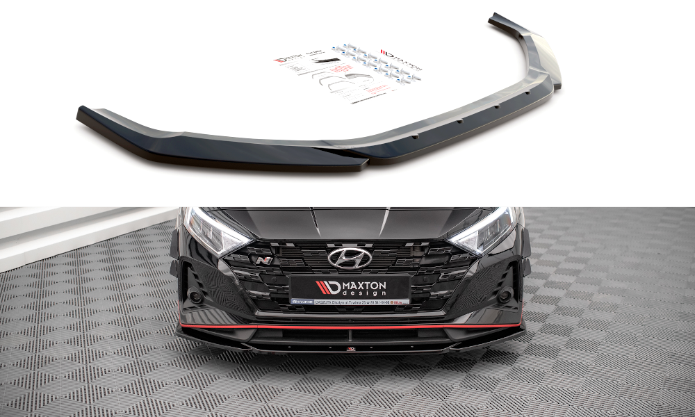 Front Ansatz V.3 für Hyundai I20 N Mk3 schwarz Hochglanz