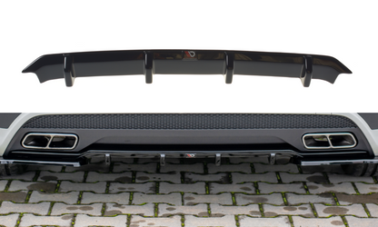 Diffusor Heck Ansatz für Mercedes A45 AMG W176 schwarz matt