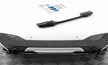 Mittlerer Diffusor Heck Ansatz für BMW X1 M-Paket F48 Carbon Look