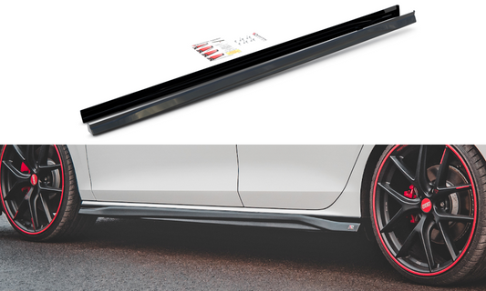 Seitenschweller Ansatz für V.3 für Volkswagen Golf 8 GTI schwarz Hochglanz