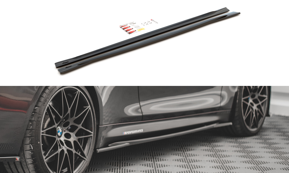 Seitenschweller Ansatz für BMW M4 F82 Carbon Look